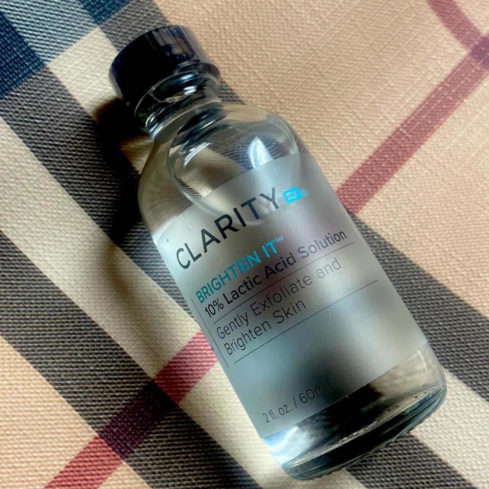 clarity brighten it 10% lactic acid solution